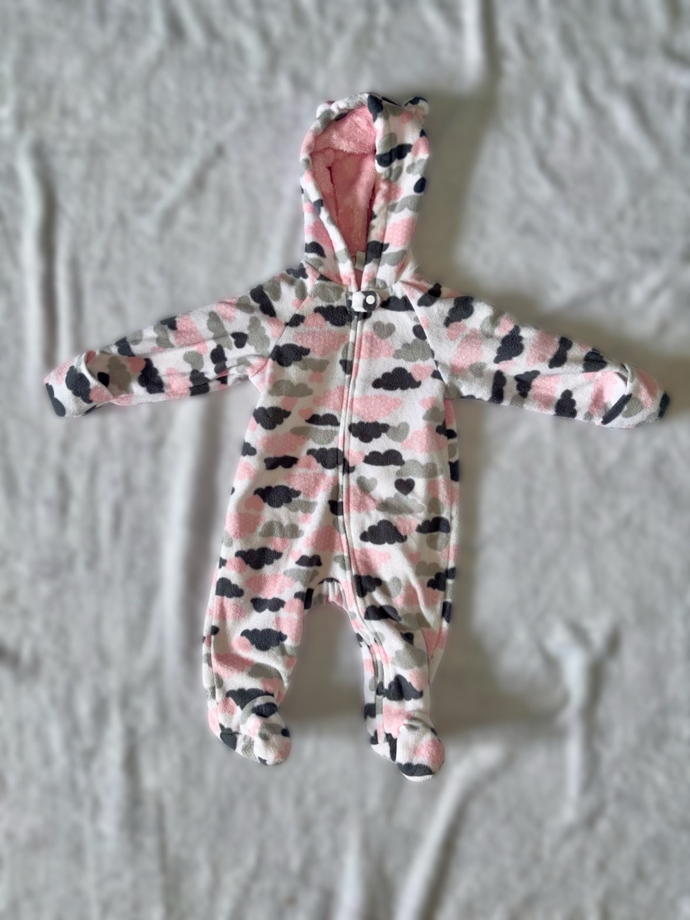 Healthtex Baby 6–9 Month | Fleece Hooded Footie